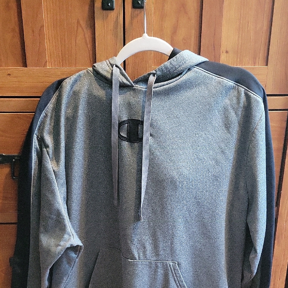 Champion Gray Sweatshirt Hoodie Casual Wear